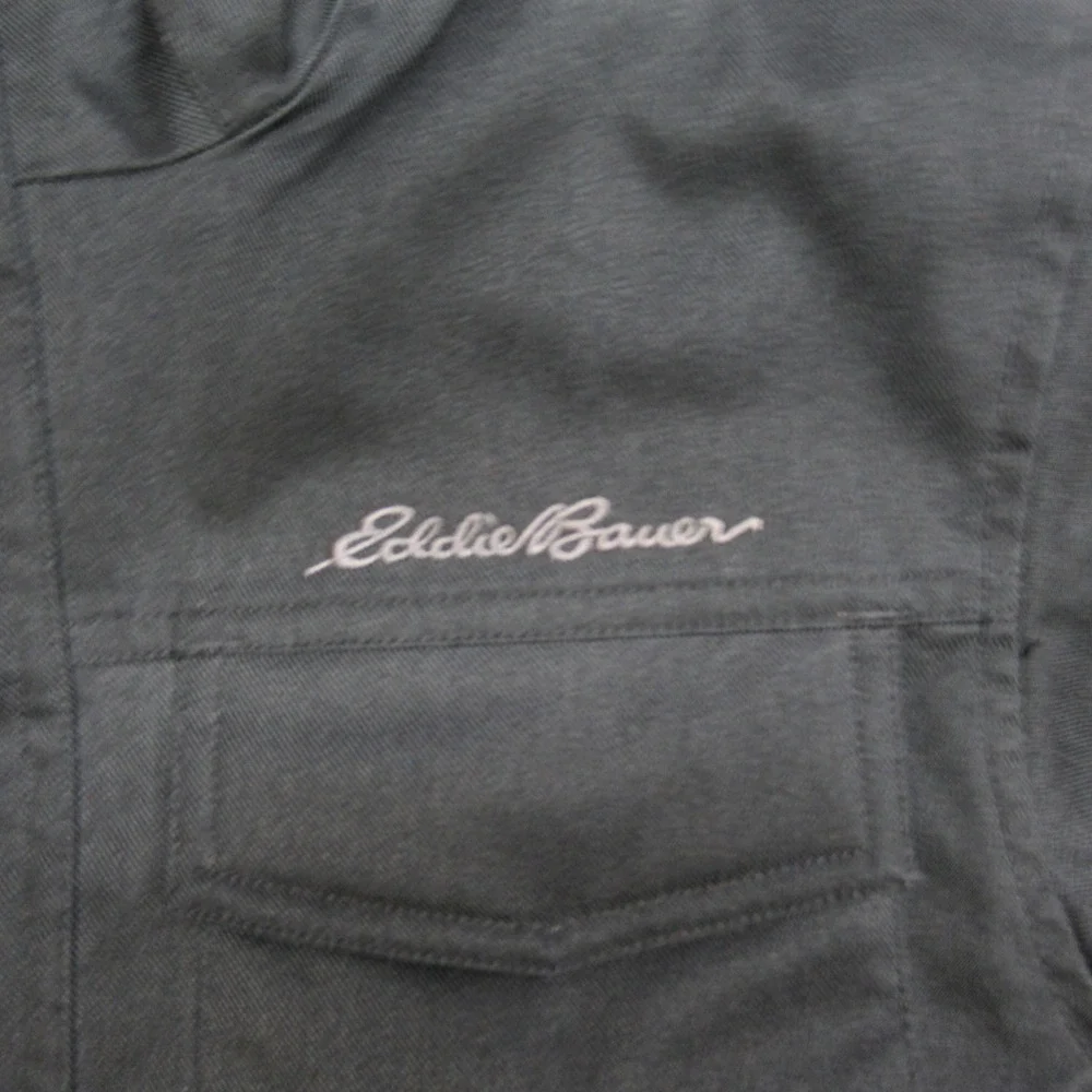 Eddie‎ Bauer Down Jacket Kids Large 12 Black Weather Edge Hooded Insulated Parka